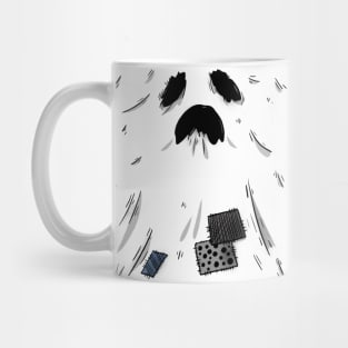 Ragged Ghost Funny Halloween Design Mug